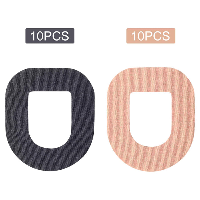 10Pcs Adhesive Patches Water Resistant Sensor Covers Stick Firmly Breathable Black