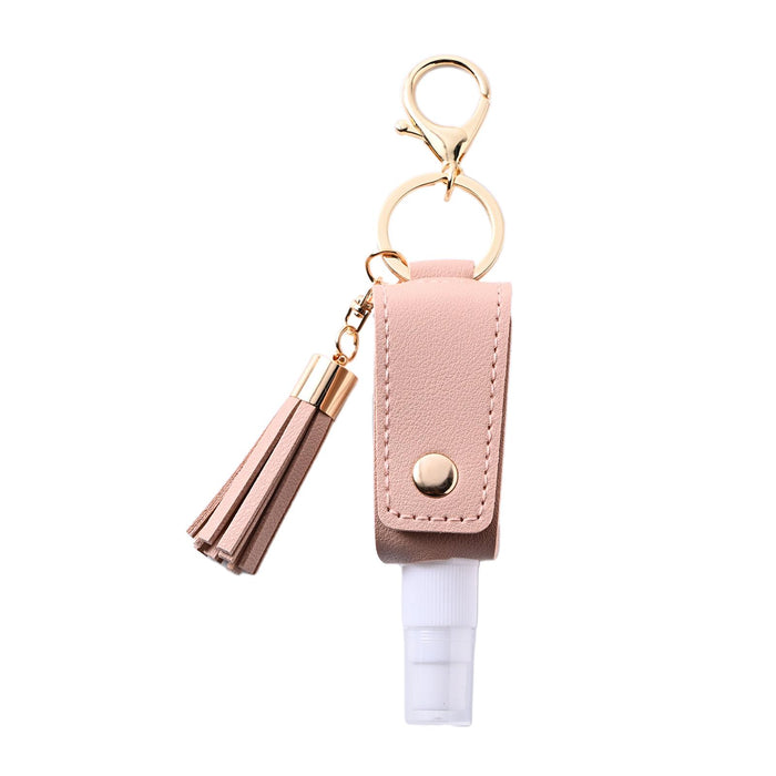 30ml Hand Washing Keychain Refillable Spray Bottle for Shampoo Liquid Pink