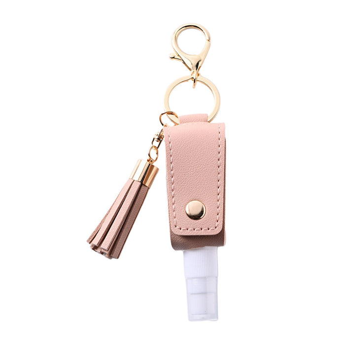 30ml Hand Washing Keychain Refillable Spray Bottle for Shampoo Liquid Pink