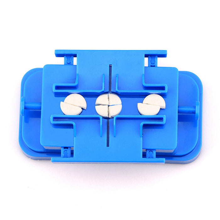 1/4 1/2 Multiple Pill Splitter Pill Cutter Splitting Tablet Divider Blue