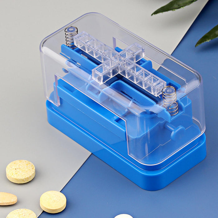 1/4 1/2 Multiple Pill Splitter Pill Cutter Splitting Tablet Divider Blue