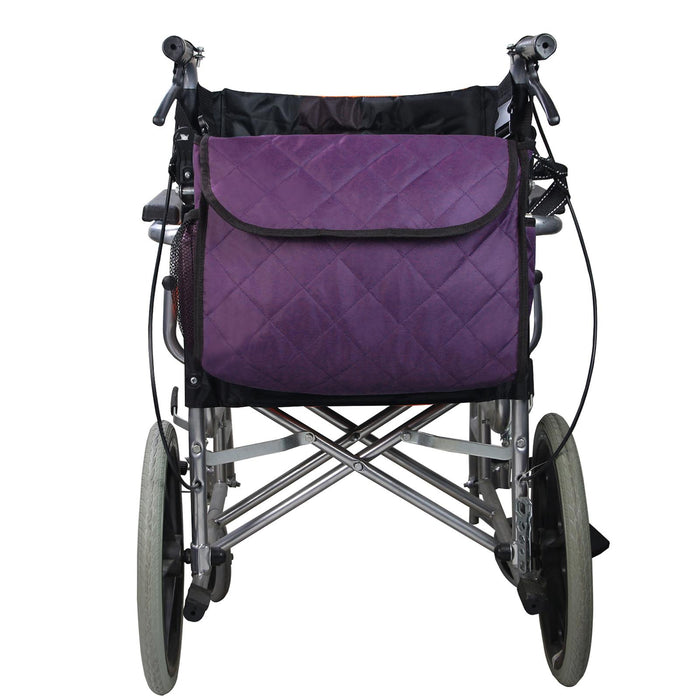 Wheelchair Bag Storage Pouch Tote for Travel Rollator Seniors Purple