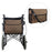 Wheelchair Bag Storage Pouch Tote for Travel Rollator Seniors Coffee