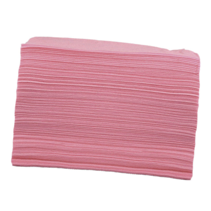 100x Soft Disposable Bed Sheet Waterproof for Salon SPA  Pink no Hole