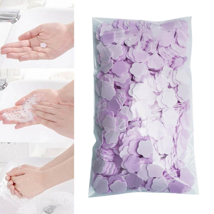 1000x Mini Soap Paper Hand Washing Fast Foaming for Travel Travel Hiking Lavender