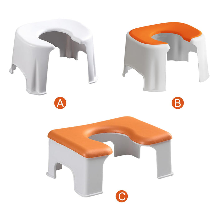 Squatting Toilet Stool Moveable Non Slip for Children Adults L no Cushion