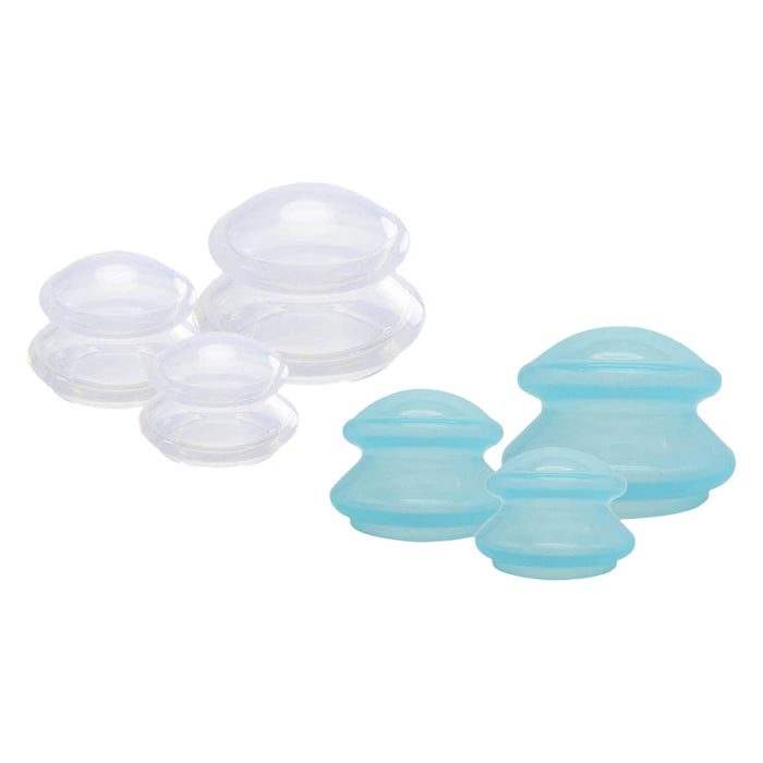 3x Silicone Cupping Set Vacuum Cupping Cup for Shoulder Arm Body Massage Clear