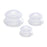 3x Silicone Cupping Set Vacuum Cupping Cup for Shoulder Arm Body Massage Clear