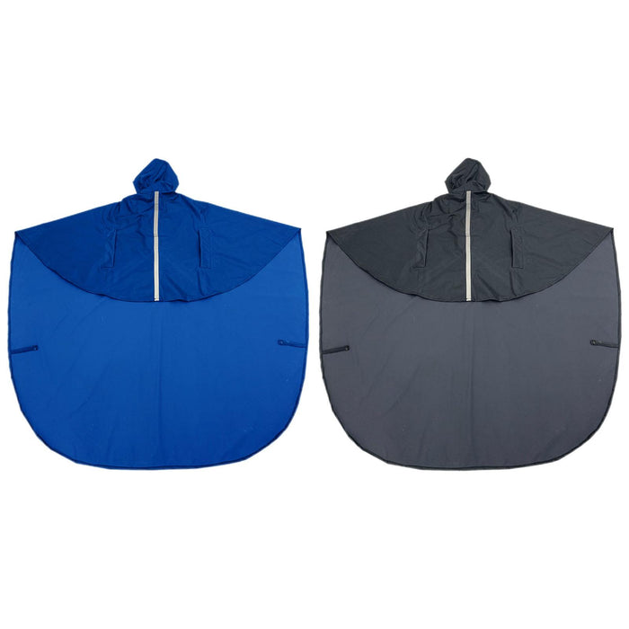 Wheelchair Waterproof Poncho Breathable Lightweight PVC Layer Rain Cape Blue