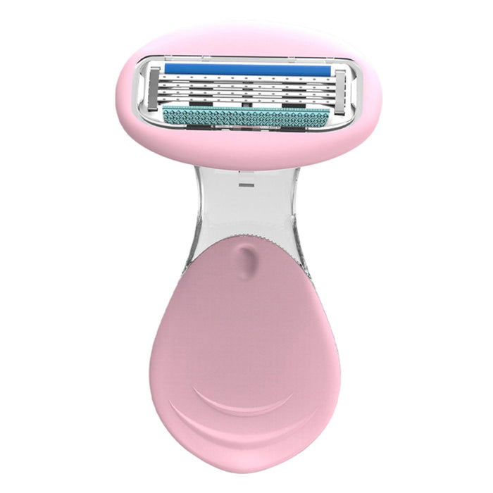 Women Razor Non Slip Handle Shaving Razor Beauty Razor Portable Women Shaver Pink