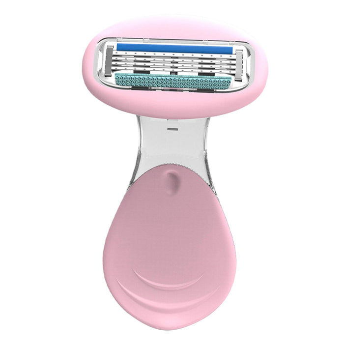 Women Razor Non Slip Handle Shaving Razor Beauty Razor Portable Women Shaver Pink