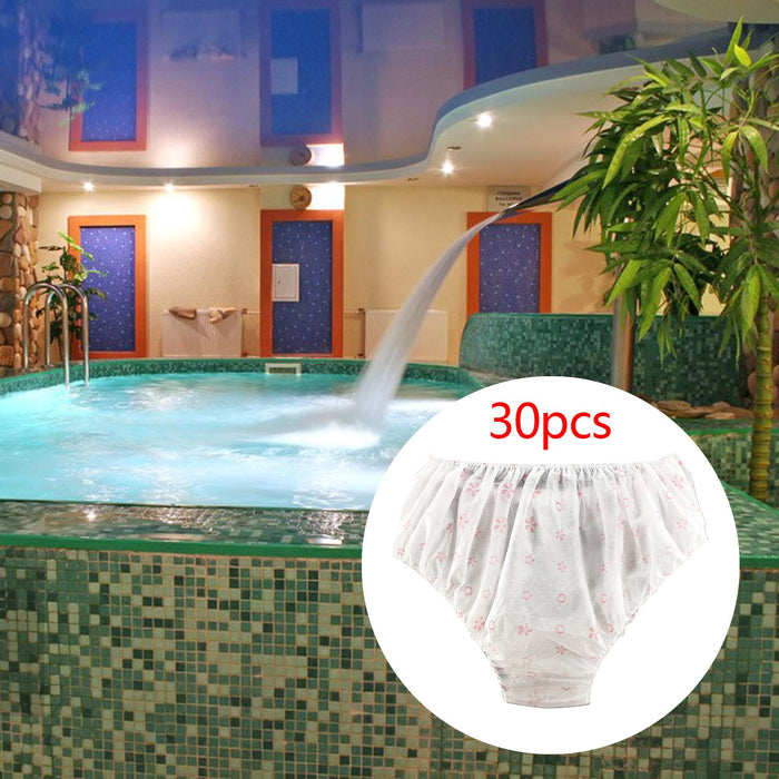 30x Disposable Panties Breathable Adjustable for SPA Women Men White