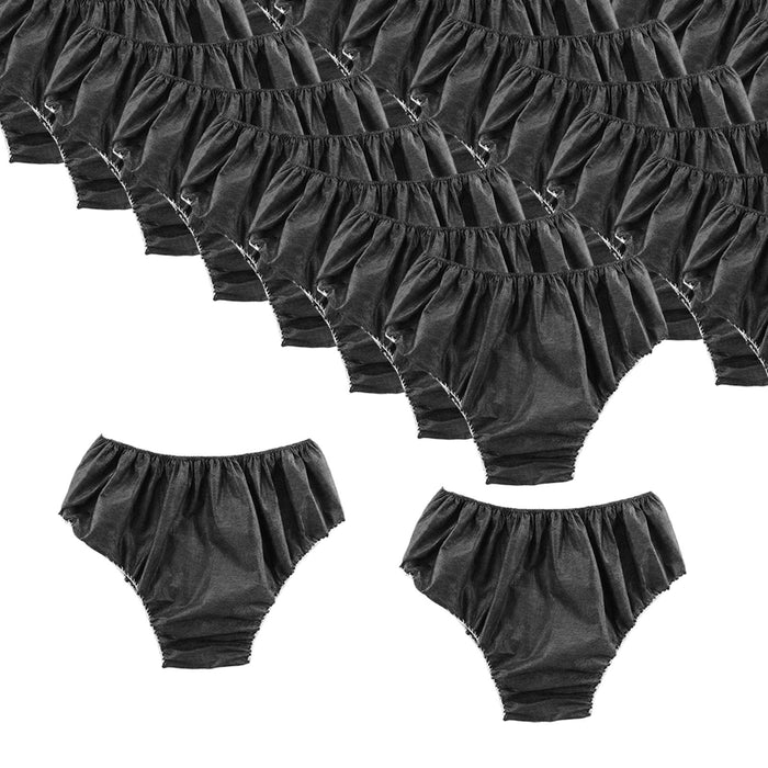 30x Disposable Panties Breathable Adjustable for SPA Women Men Black