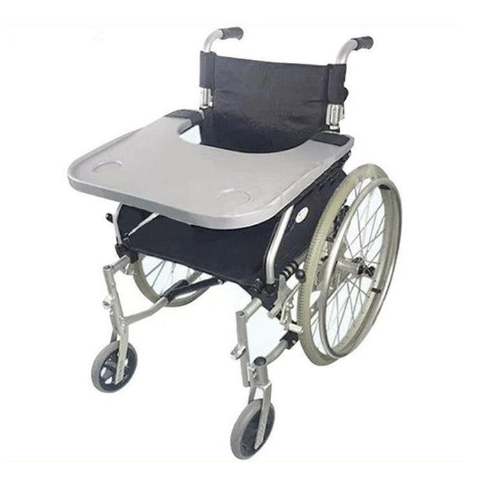 Wheelchair Tray Double Cup Holder Easy to Install and Remove White