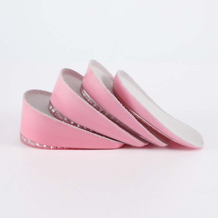 2 Pieces Height Increase Insoles Heel Cushion Pads Men Women Pink Gray 4.5cm