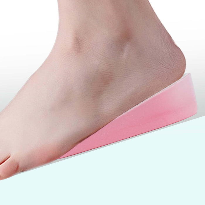 2 Pieces Height Increase Insoles Heel Cushion Pads Men Women Pink Gray 4.5cm