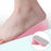 2 Pieces Height Increase Insoles Heel Cushion Pads Men Women Pink Gray 4.5cm