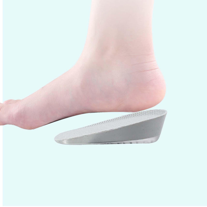 2 Pieces Height Increase Insoles Heel Cushion Pads Men Women Gray 4.5cm