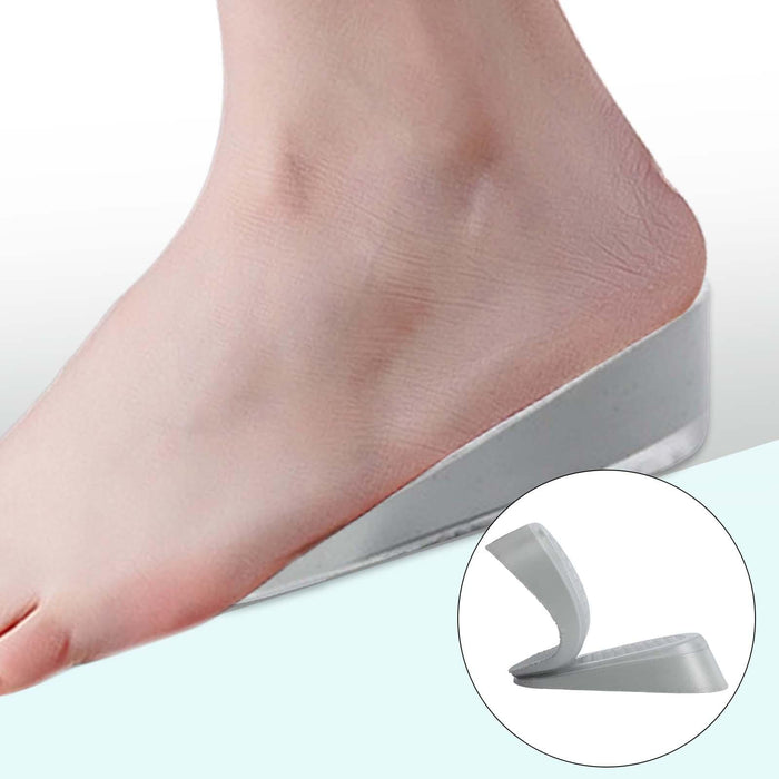 2 Pieces Height Increase Insoles Heel Cushion Pads Men Women Gray 4.5cm