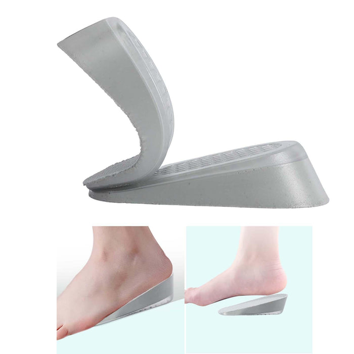 2 Pieces Height Increase Insoles Heel Cushion Pads Men Women Gray 4.5cm