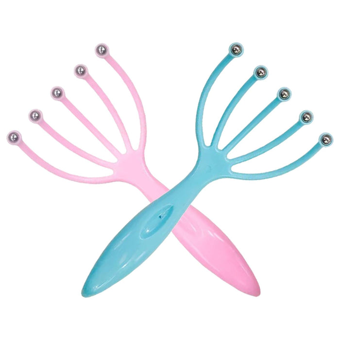 2x Claw Scalp Massagers 5-Claw for Home Office Deep Relaxation Stress Relief