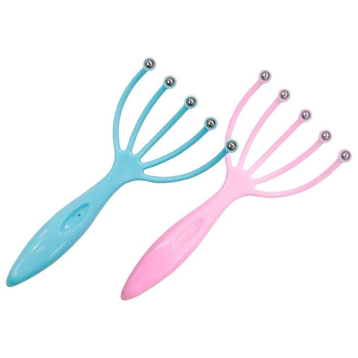 2x Claw Scalp Massagers 5-Claw for Home Office Deep Relaxation Stress Relief