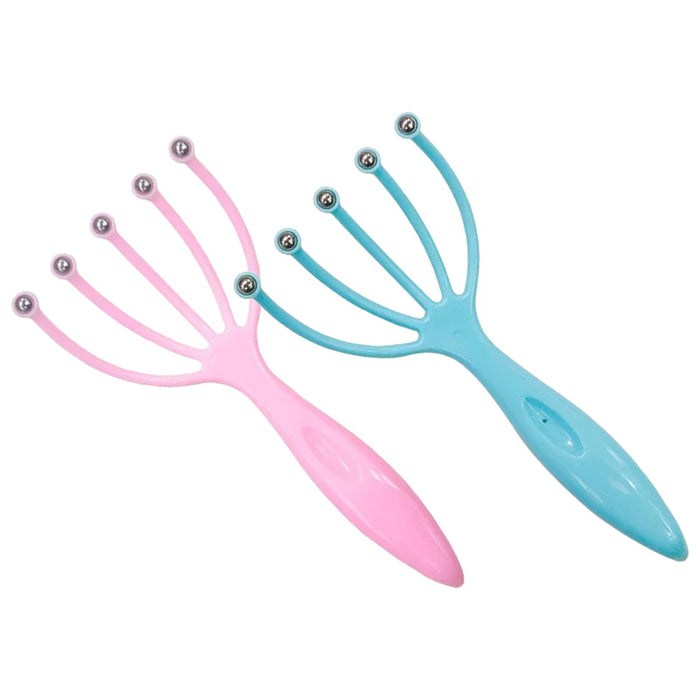 2x Claw Scalp Massagers 5-Claw for Home Office Deep Relaxation Stress Relief