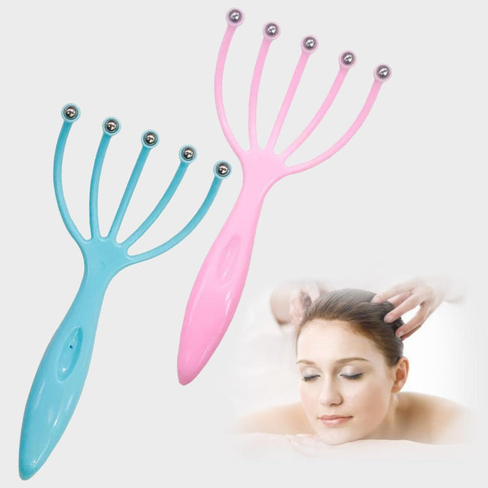 2x Claw Scalp Massagers 5-Claw for Home Office Deep Relaxation Stress Relief