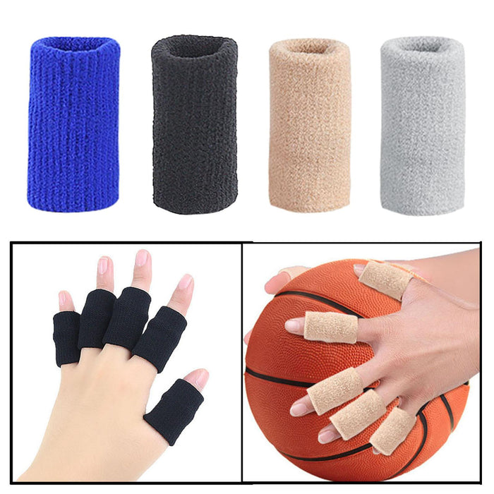 10Pcs Finger Protector Elastic Comfortable for Baseball Badminton Cycling Blue