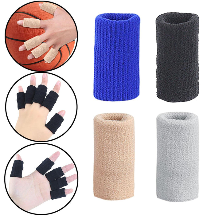 10Pcs Finger Protector Elastic Comfortable for Baseball Badminton Cycling Blue