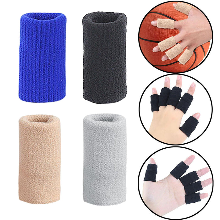 10Pcs Finger Protector Elastic Comfortable for Baseball Badminton Cycling Blue