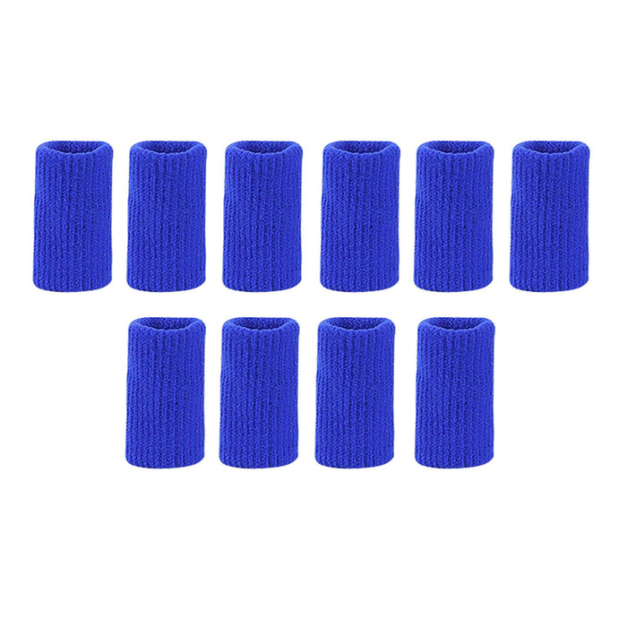 10Pcs Finger Protector Elastic Comfortable for Baseball Badminton Cycling Blue