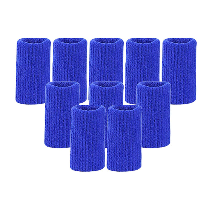 10Pcs Finger Protector Elastic Comfortable for Baseball Badminton Cycling Blue