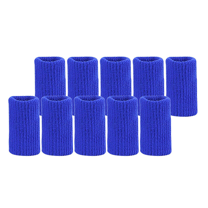 10Pcs Finger Protector Elastic Comfortable for Baseball Badminton Cycling Blue