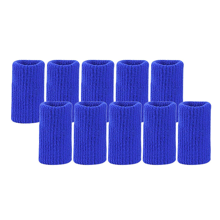 10Pcs Finger Protector Elastic Comfortable for Baseball Badminton Cycling Blue