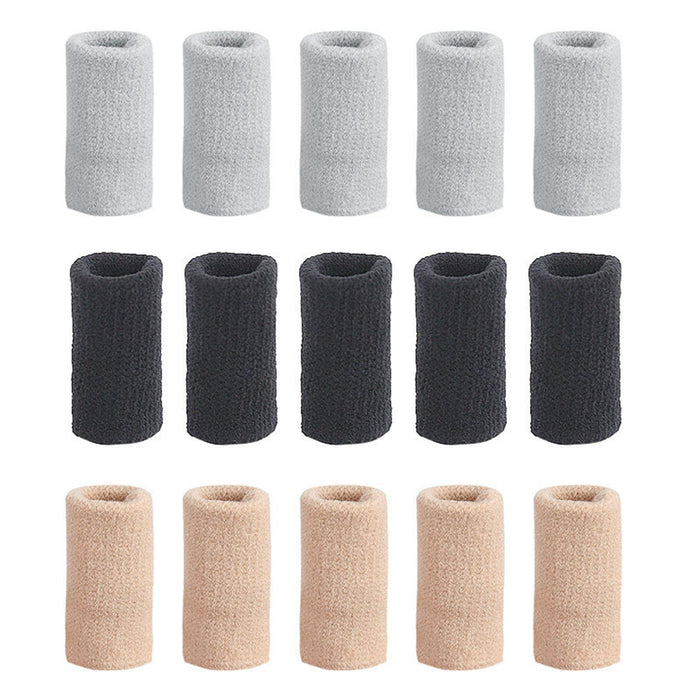 10Pcs Finger Protector Elastic Comfortable for Baseball Badminton Cycling Black