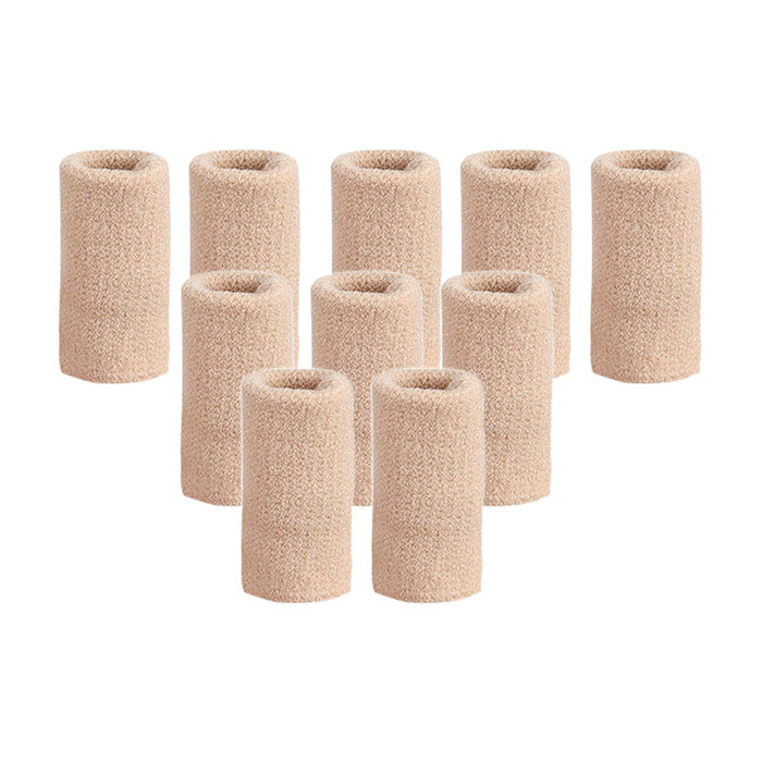 10Pcs Finger Protector Elastic Comfortable for Baseball Badminton Cycling Beige