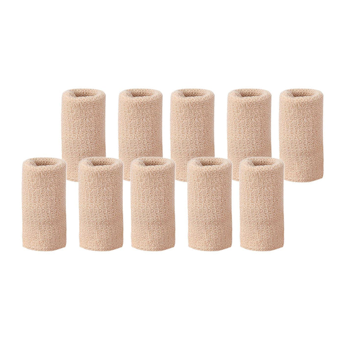 10Pcs Finger Protector Elastic Comfortable for Baseball Badminton Cycling Beige