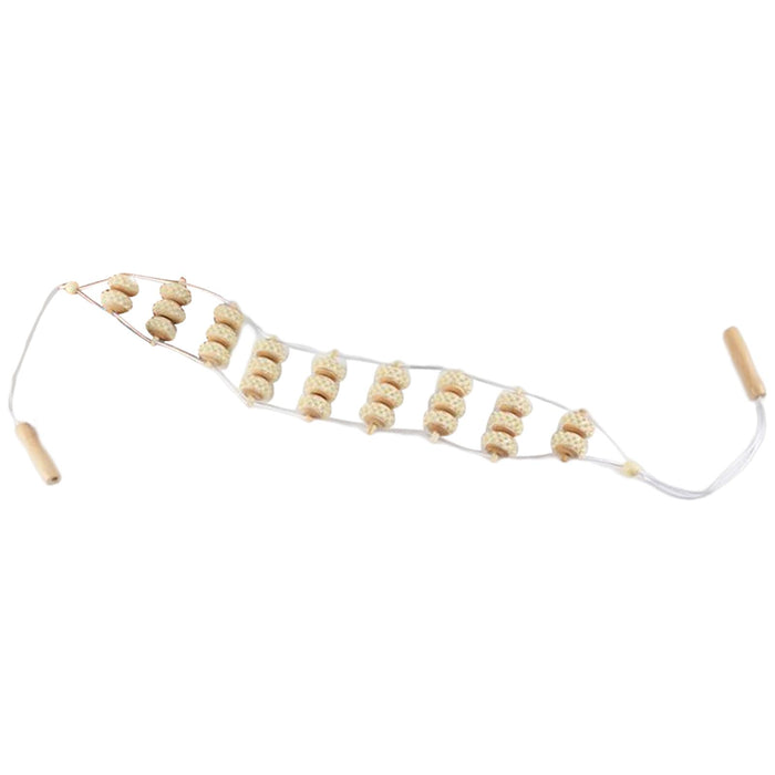 Wooden Back Massage Roller Rope Comfortable Portable for Body Leg Muscle