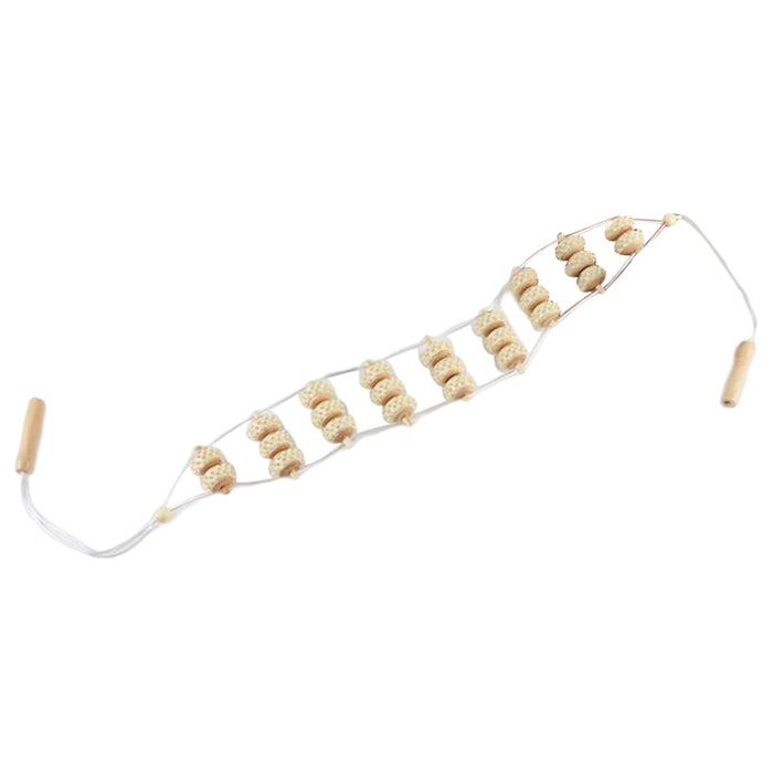 Wooden Back Massage Roller Rope Comfortable Portable for Body Leg Muscle