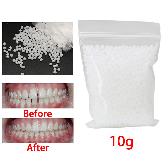 Crofta 10G Temporary Tooth Solid Glue Thermal Beads Teeth Gaps Glue White Denture