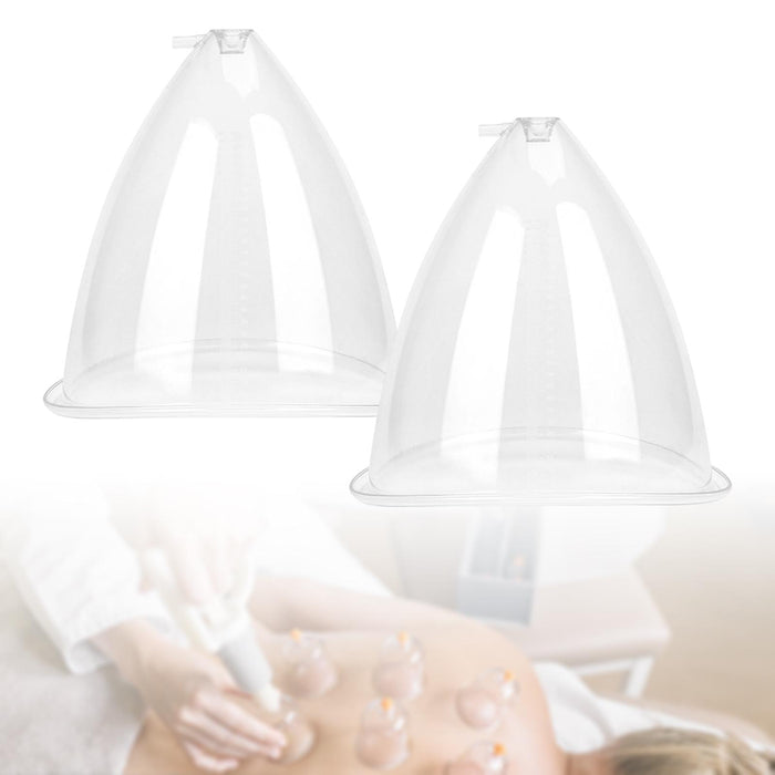 2x Lifting Cups 150ml/180ml Breast Enhance for Buttock Lift Body Massage 180ml Clear