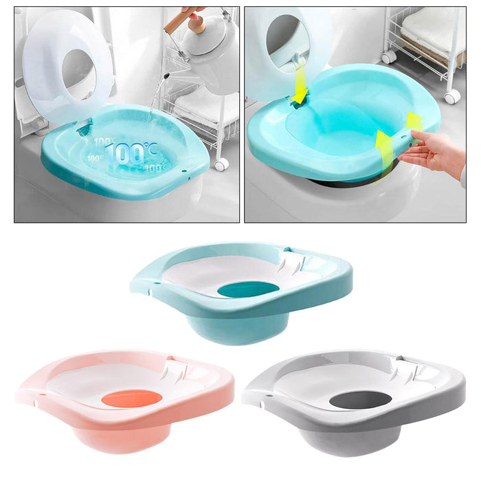 Toilet Sitz Bath Basin Hangable Soaking Basin Heavy Duty Universal Portable Blue