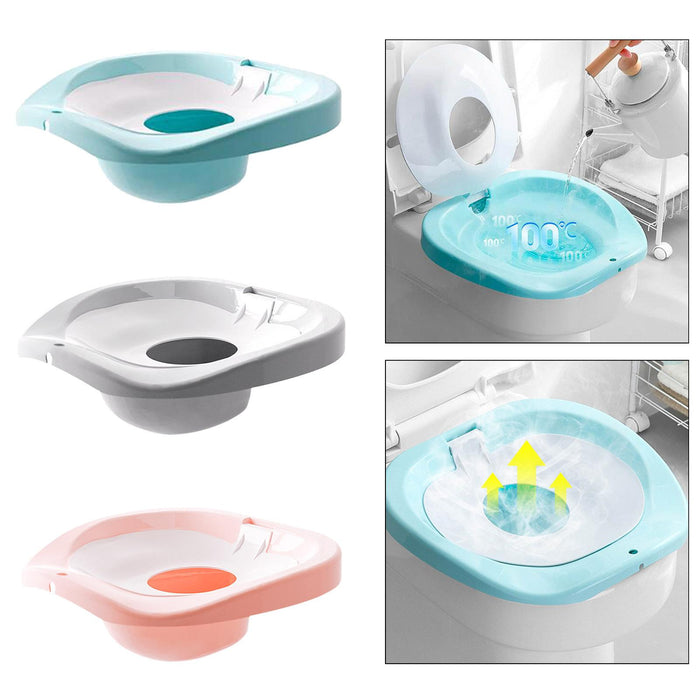 Toilet Sitz Bath Basin Hangable Soaking Basin Heavy Duty Universal Portable Blue