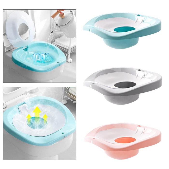 Toilet Sitz Bath Basin Hangable Soaking Basin Heavy Duty Universal Portable Blue