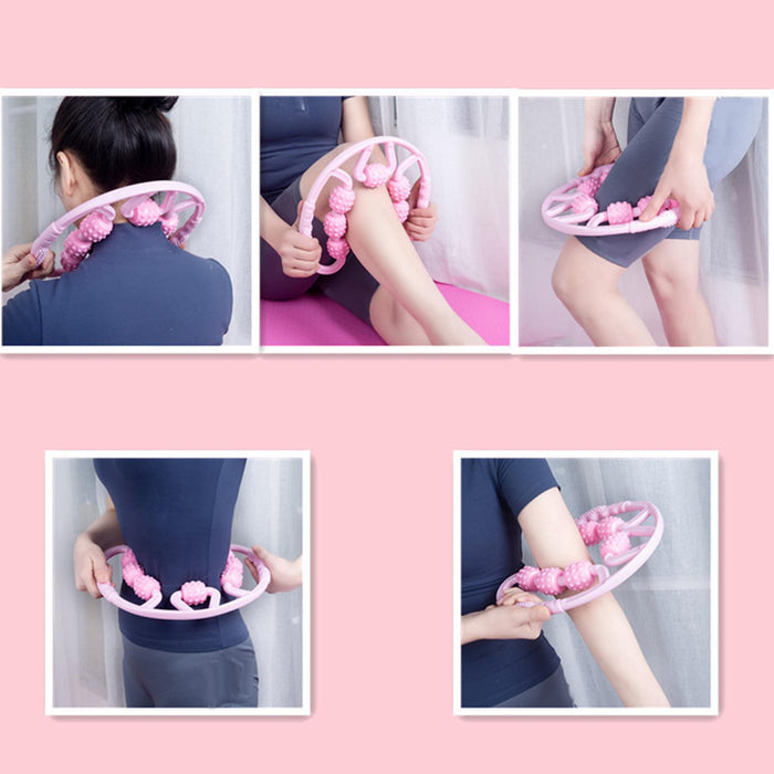 Yoga Massage Roller Fitness Exercise Neck Muscle Relax Roller Pink