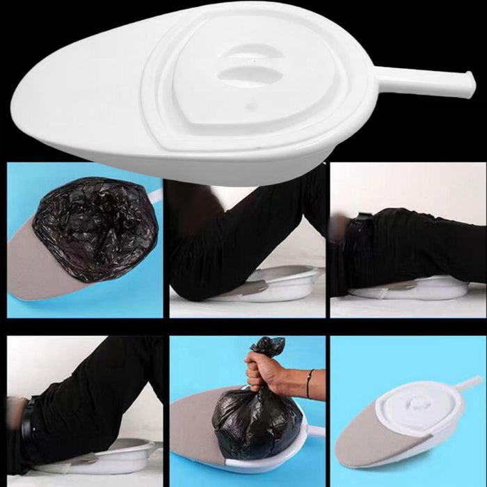 Bedpan Load Bearing Potty with Handle Stable for Elderly Old Man Home Use