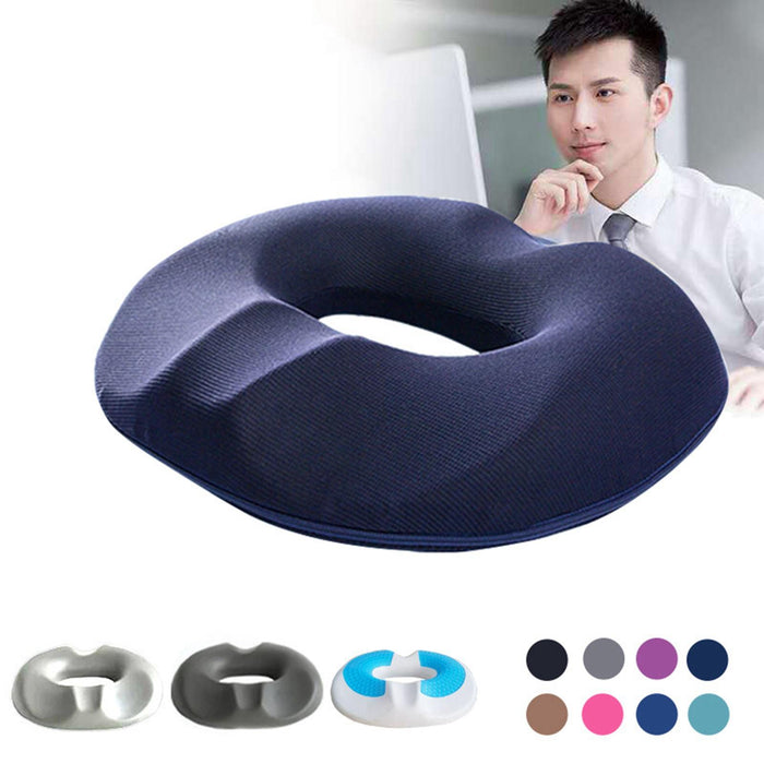 Donut Pillow for Tailbone Pain Orthopedic Surgery Recovery Office Chair Gray