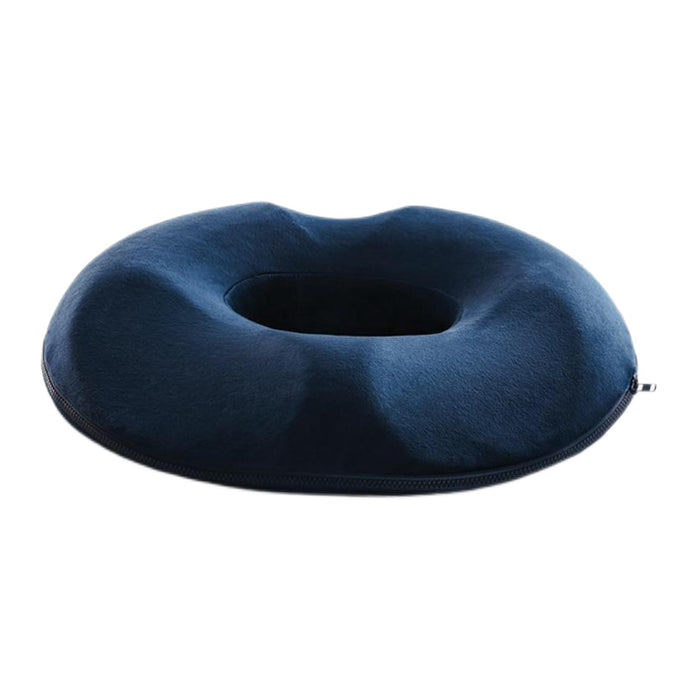 Crofta Soft Donut Pillow Sitting Pillows Reduce Coccyx Pain for Women Car Navy Blue