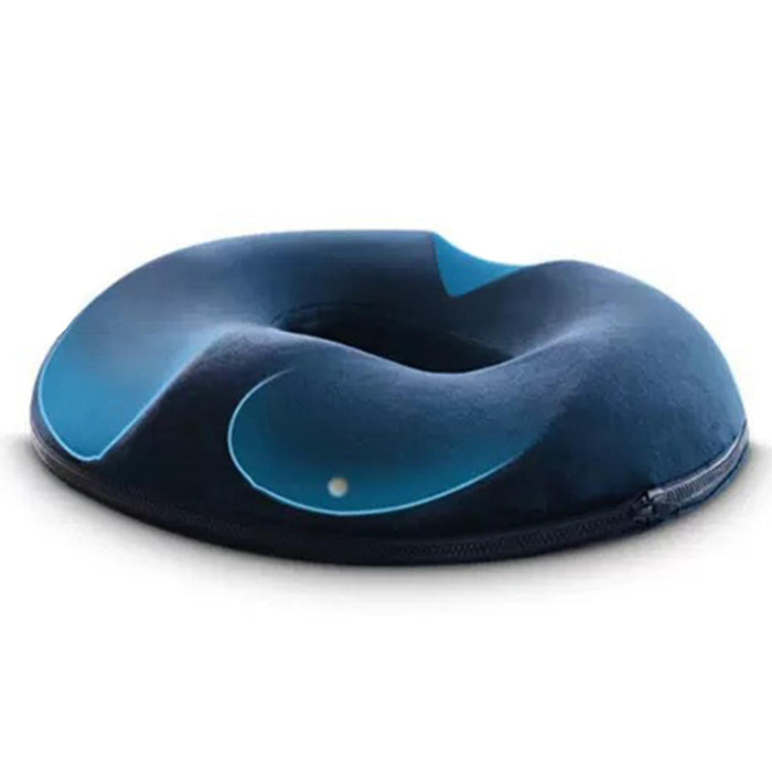 Crofta Soft Donut Pillow Sitting Pillows Reduce Coccyx Pain for Women Car Navy Blue